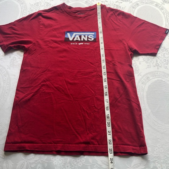 Vans Off The Wall Red Graphic T-Shirt Junior Boys Size M(10-12) Classic-Fit Tee - Picture 12 of 13